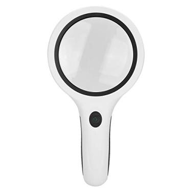 Imagem de CUOFYUNL 18LED Lupa ajustável de luz fria quente lente de dupla camada lupa de leitura