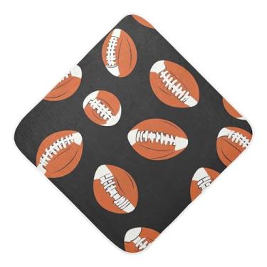 Imagem de STAYTOP Toalhas de bebê retrô com capuz de musselina de rúgbi, toalha de banho super macia, toalhas de banho absorventes para banho recém-nascido unissex 76 x 76 cm