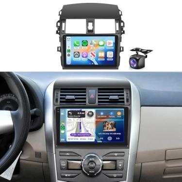 Imagem de Rádio estéreo 4G + 128G para Toyota Corolla 2009-2013, tela sensível ao toque de 22.9 cm na célula/Android 13/Wireless CarPlay/Android Auto/DSP EQ/Navegação GPS/WiFi/5.0Bluetooth/FM/RDS/SWC/AHD