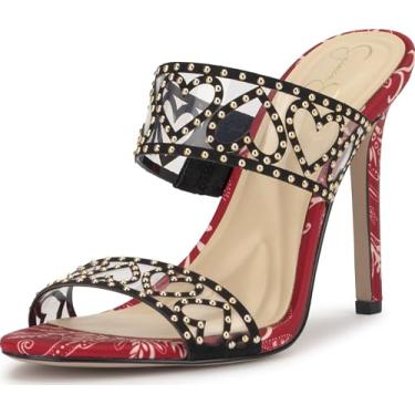 Imagem de Jessica Simpson Sandália feminina Jovara com salto, Microcamurça preta, 40