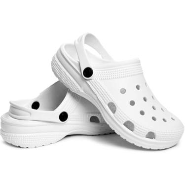 Imagem de Babuche Feminina Masculina Confotavel Croks Sandalia Papete Ortopédico Solado Em Eva (Branca, BR, Adulto, Numérico, 38)
