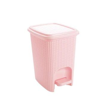 Imagem de Lixeira De Bebê Infantil Trama Plasútil 7 Litros, Rosa