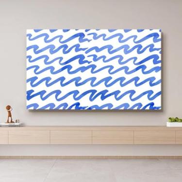 Imagem de Capa de TV 32-80 polegadas Capa de proteção contra poeira de TV montada na parede e mesa de trabalho Capa de decoração artística à prova de poeira protetor de tela sala de estar acessório de decoração