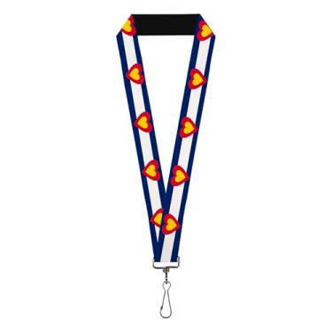 Imagem de Cordão Colorado Heart azul, branco, vermelho, amarelo