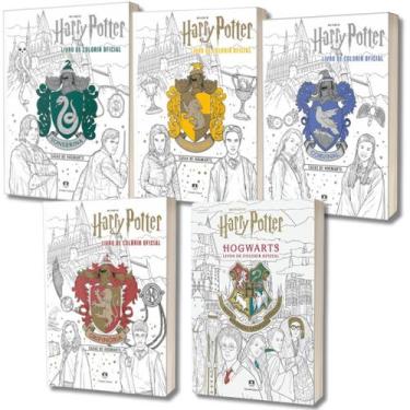 Imagem de Kit Colorir Harry Potter 5 Livros: Casas de Hogwarts + Grifinória + Co