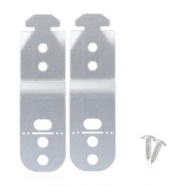 Imagem de 4 peças 00619985 suporte de montagem para lava-louças, aço inoxidável, prata, sob balcão, clipes para lava-louças Bosch Thermador Gagenau e a maioria das principais marcas de máquina de lavar louça