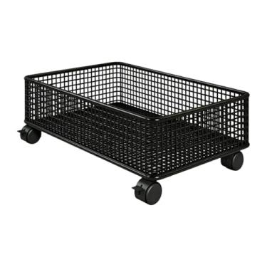 Imagem de SiaBiced Carrinho Organizador para Mesa com Móveis, Armário, Gaveta, Cesto, Prateleira, Estrutura em Ferro, Rodízios, Ideal para Escritório, Quarto, Cozinha E, L