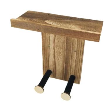 Imagem de MERIGLARE Suporte de parede para guitarra, fácil de instalar, em madeira, para exibição, skate, parede e guitarra.