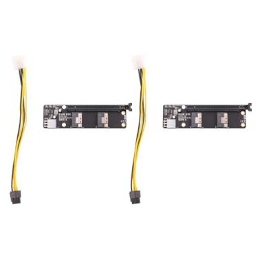 Imagem de Baglaum 2X Gen4 2 portas SlimSAS 8I X2 para PCIE 4.0 X16 placa adaptadora para placa de rede placa de vídeo gráfica placa de captura