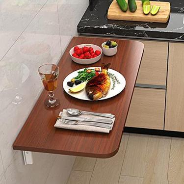 Imagem de TRGCJGH Mesa dobrável de parede mesa de parede flutuante folha suspensa mesa de computador flutuante mesa de jantar para casa cozinha escritório casa, B-100 x 40 cm