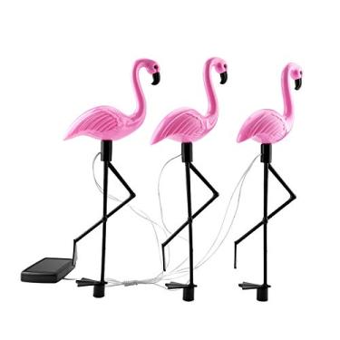 Imagem de Cryfokt Flamingo LED Luz Solar para Gramado, Lâmpada de Jardim de Fácil Instalação para Caminho, Luz de Quintal à Prova D'água para Decoração de Jardim
