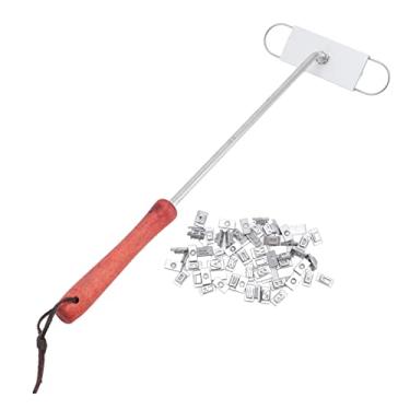 Imagem de GLOGLOW Ferro de Marca para Churrasco, Ferro de Marca de Carne de Aço Inoxidável, Cabo de Madeira Ergonômico, Ideal para Grelhar Bifes e Hambúrgueres