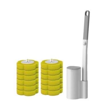 Imagem de Ｂｅｓｇａ Refis para escova de vaso sanitário, acessórios para banheiro, produtos de limpeza, escovas de limpeza, esfregão para banheiro, uso doméstico, hotel, Amarelo