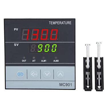 Imagem de Controlador de temperatura digital PID MC901 Tipo K PT100 Sensor Relé de entrada Saída SSR Controle de temperatura industrial de alta precisão para uso industrial em laboratório