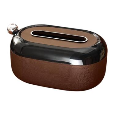 Imagem de ＫＬＫＣＭＳ Porta-lenços de papel com compartimento para lenços, elegante e prático para cozinha, cômoda ou mesa de cabeceira. Ideal para guardar lenços e