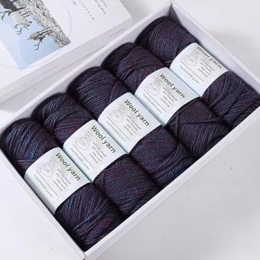 Imagem de 1 peça 100 g 245 agulha grossa fio de lã multicolor moda fazendo presentes feitos à mão DIY material de tricô tricô suéter quente suéter casaco cachecol chapéu luvas calças de lã joelheira bola de fio