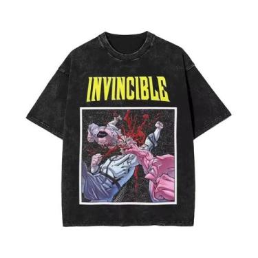 Imagem de Camiseta Masculina Retrô Invencível Com Estampa De Desenho Animado Lav