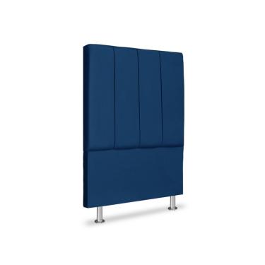 Imagem de Cabeceira Estofada Cama Box Carla Linha Premium Cor:azul Marinho;tamanho:solteiro 90 Cm