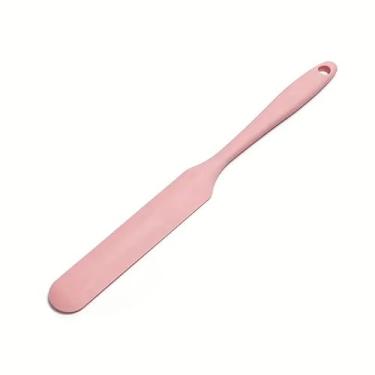 Imagem de 1 espátula de silicone de grau alimentício, espátula antiaderente resistente ao calor, ferramentas de cozimento, utensílios de cozinha, acessórios de cozinha, rosa claro