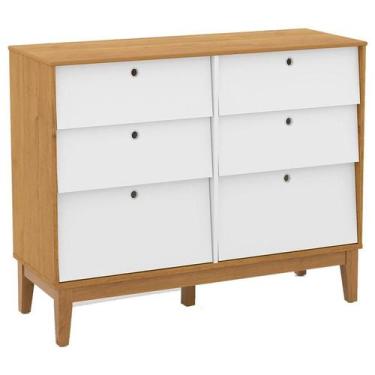 Imagem de Cômoda 6 Gavetas Unique Freijó Branco Soft Eco Wood - Matic - Matic Mo