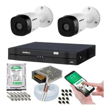 Imagem de Kit 2 Câmeras Intelbras 1120b Dvr 4 Canais Com Hd Incluso