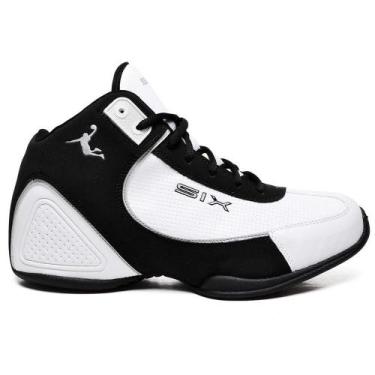 Imagem de Tênis Basquete Tamanho Grande 45 ao 48 Six Charger 42010, Branco, Pret