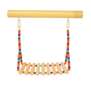 Imagem de Balanço com poleiro para calopsita, agapornis, ring neck, periquito e outras aves(Grande)