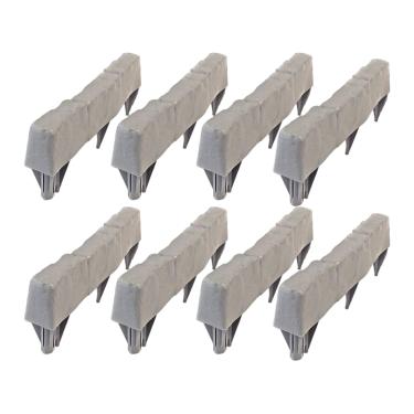 Imagem de Bordagem da paisagem falsa, bloqueios de bordas da paisagem | 8x Bordagem de jardim da paisagem - Sem diques de sem-dique decorativo resistente ao clima hálos de pedra de longa duração para o quintal