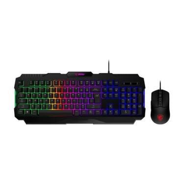 Imagem de Kit Teclado Gamer MSI Forge GK100, RGB, US + Mouse Gamer, 6400 DPI, 7 Botões-Unissex