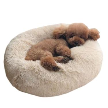Imagem de CAMINHA DONUT NUVEM PET PELUCIA REDONDA CAMA PELUCIADA NINHO CASINHA CASA COLCHONETE Cachorros Gatos(CREME,P)