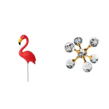 Imagem de Whtkoph Escultura Esférica de Flamingo para Jardim, Decoração de Mesa, Escritório, Prateleira, Sala de Estar, Decoração de Casa, Jardim, Arte, Acessórios