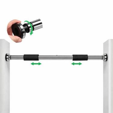 Imagem de Barra Fixa Porta Ajustável 62 100cm 100kg Musculação Treinos - A Casa 