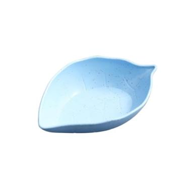 Imagem de KEG801302 Prato de tempero em forma de folha de cozinha, utensílios de cozinha, utensílios de mesa, molho de vinagre, tigela de utensílios de mesa, tigelas de imersão (AZUL)