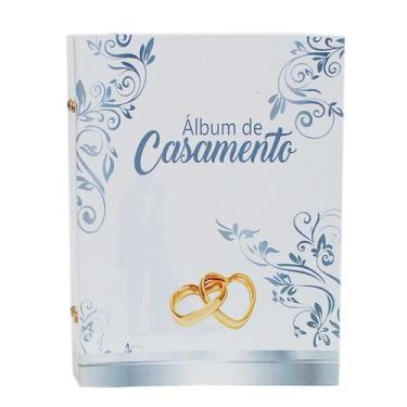 Imagem de Álbum de Fotos Casamento 40 Fotos 20x25 Rebites Rec 114/02 - RECORDARI