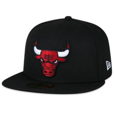 Imagem de BONÉ 59FIFTY ABA RETA NBA CHICAGO BULLS ABA RETA FITTED PRETO NEW ERA FECHADO-Masculino
