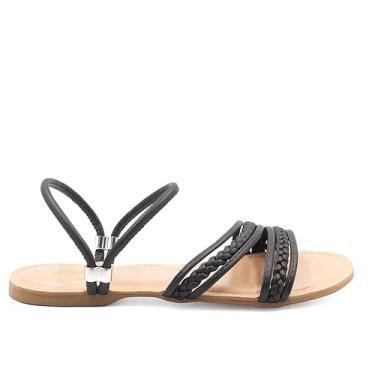 Imagem de Sandália Zatta Rasteira Trançada Bella (Preto, BR, Adulto, Numérico, 36)