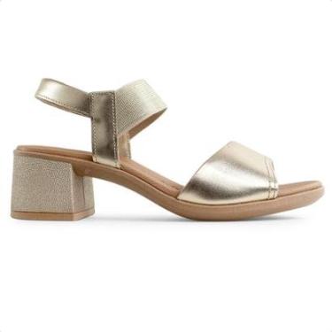 Imagem de Sandália Usaflex Salto Bloco Tira Elástico Feminina-Feminino