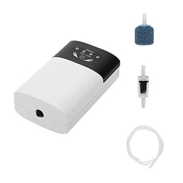 Imagem de Bomba de Oxigênio para Aquário Tanque Peixes Aerador Lago USB Recarregável Pesca com Pedra Bolhas Ar Tubo Fivela Portátil Silenciosa Dois Modos Alimentação Elétrica Grande Volume Amplamente Aplicável