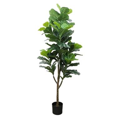Imagem de Plantas falsas, plantas artificiais, folhas verdes, interior e exterior, árvore artificial em vaso, plantas artificiais para sala de estar, decoração de casa, plantas artificiais, interior e exterior