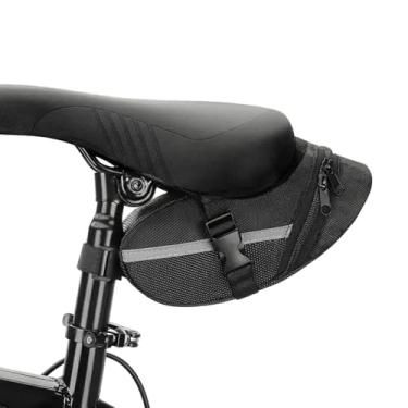 Imagem de EDOTFISH Bolsa para assento de bicicleta, bolsa impermeável para selim de bicicleta, bolsa de assento de ciclismo para bicicleta de estrada de montanha, bolsa de cauda de bicicleta 1L