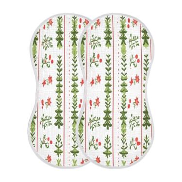 Imagem de STAYTOP 2 peças de panos de arroto de árvore de Natal para bebês - panos para arrotar para bebês meninos meninas e toalha de recém-nascido, panos grandes absorventes para arrotar