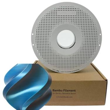 Imagem de Filamento Impressora 3d Bambu Lab Pla Silk Multi Color 1kg 1,75mm Carretel Reutilizável Cor Phantom Blue 13916