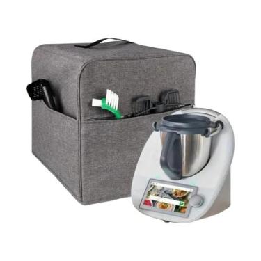 Imagem de Capa Protetora Cinza Reforçada De Dupla Camada Para Mixer Thermomix TM