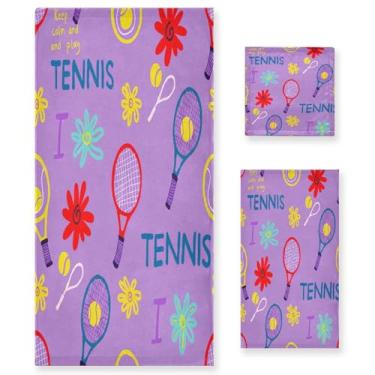 Imagem de xigua Conjunto de toalhas de banheiro com padrão de tênis absorvente macio 3 peças toalha de banho toalha de mão toalhas decorativas para banheiro, academia, hotel, praia, piscina