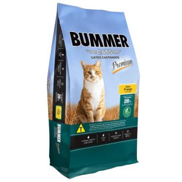 Imagem de Ração Bummer Cats para Gatos Adultos Castrados Sabor Frango 28% Proteí