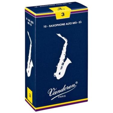 Imagem de Palheta Tradicional Para Saxofone Alto 3 Vandoren Sr213 10