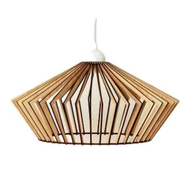 Imagem de Luminária Teto Tipo Pendente Dejavu Em Mdf - Completa - Cor:mdf Cru