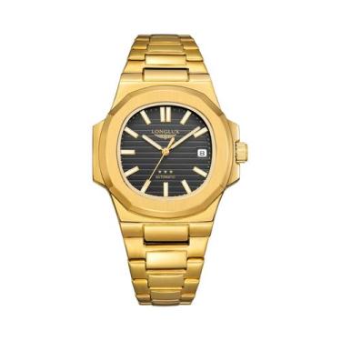 Imagem de Relógio Mecânico Masculino À Prova d'Água Em Aço Inoxidável Luminoso C