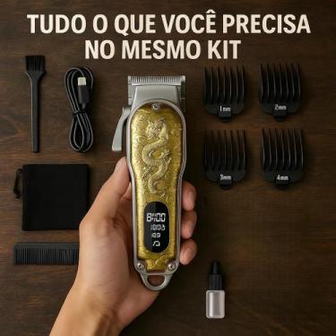Imagem de Dragão Retro Máquina Profissional Barbearia Cabelo Barba Recarregável 