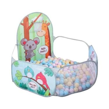 Imagem de Piscina De Bolinhas Portátil E Dobrável De 120cm Com Aro De Basquete, 